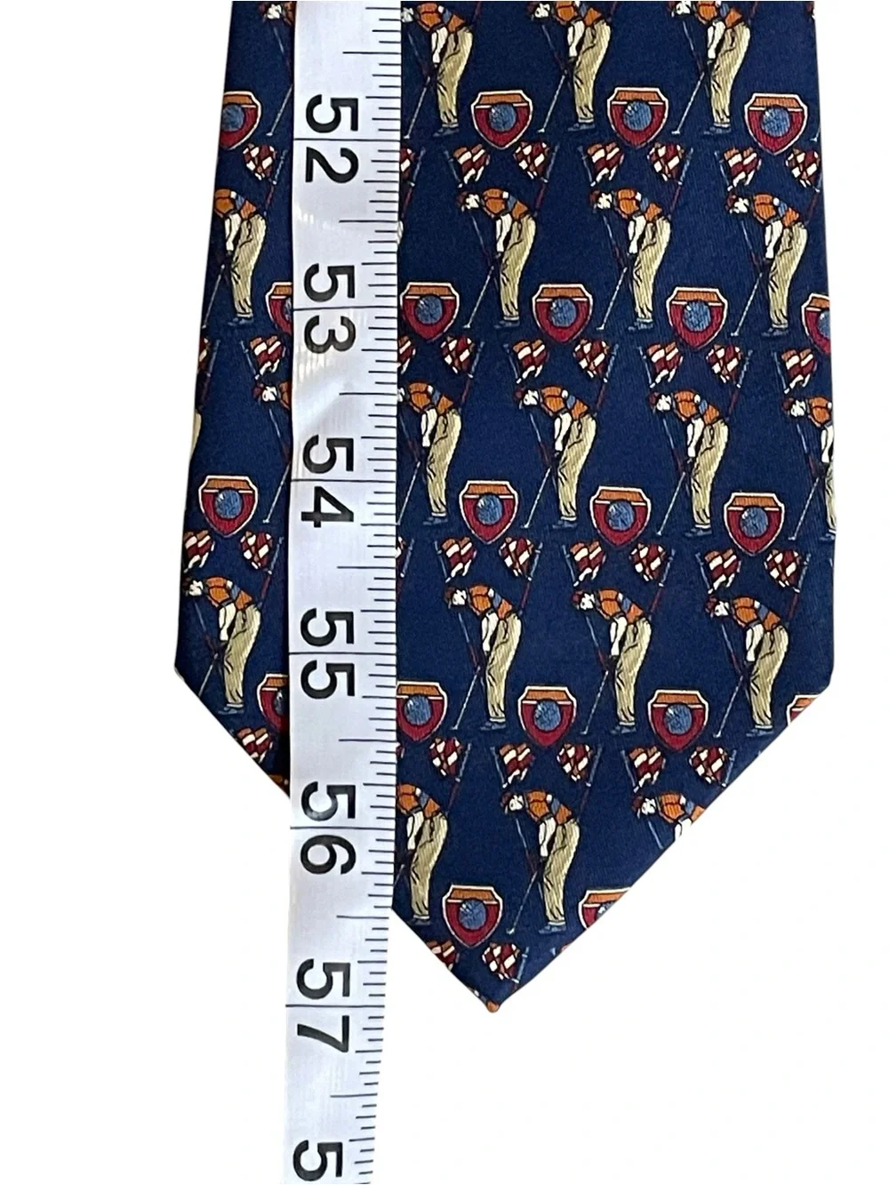 Salvatore Ferragamo Golfer Putting Classic Old Money Luxury 100% Silk Tie